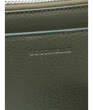 COCCINELLE STG SOFT Hammered leather beauty case seaweed - Beauty Case - 4