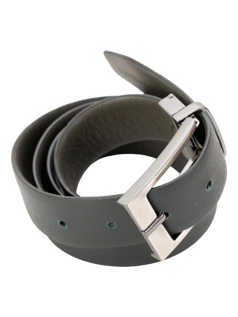 CLASSIC Saffiano leather belt, can be shortened Dark Gray / Black - Belts