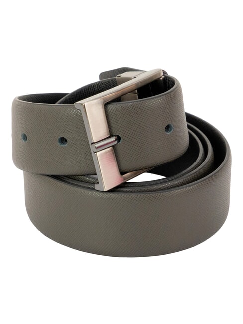 CLASSIC Saffiano leather belt, can be shortened Dark Gray / Black - Belts