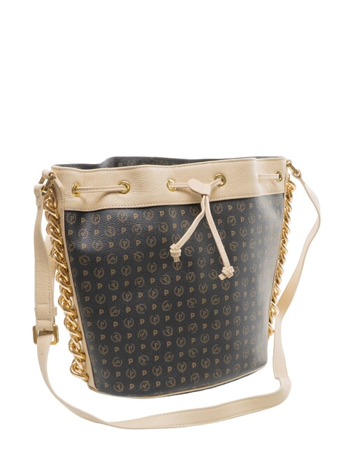 HERITAGE Shoulder bucket bag Black / Ivory - Women&rsquo;s Bags