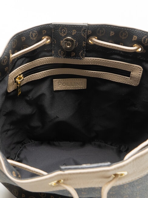 HERITAGE Shoulder bucket bag Black / Ivory - Women&rsquo;s Bags