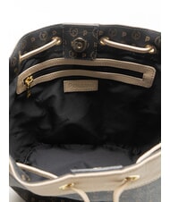 POLLINI HERITAGE Shoulder bucket bag Black / Ivory - Women&rsquo;s Bags - 5