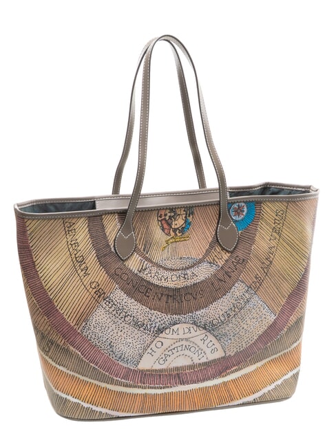 PLANETARIUM Large shopping bag wild watercolor/ dk taupe - Women&rsquo;s Bags