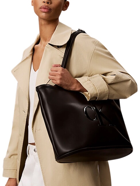 BOLD CK Shopper bag, shoulder bag on black - Women&rsquo;s Bags