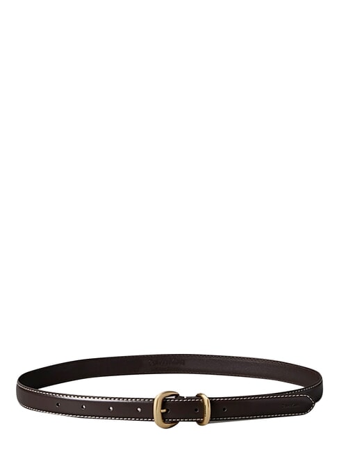 2PIECE LOGO Leather belt ck black / antique nickel - Belts