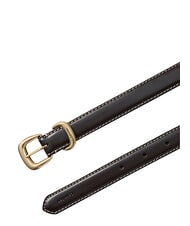 CALVIN KLEIN 2PIECE LOGO Leather belt ck black / antique nickel - Belts - 3