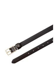 CALVIN KLEIN CLASSIC BUCKLE Leather belt delicious/antique silver - Belts - 3