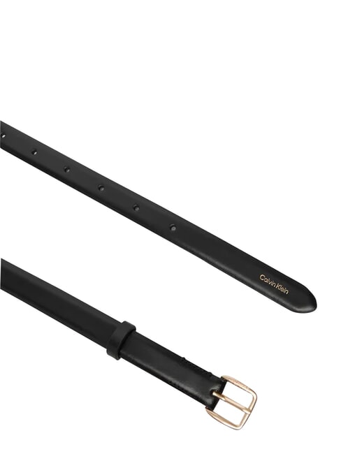 ESSENTIAL BUCKLE Leather belt black / antique light gold - Belts