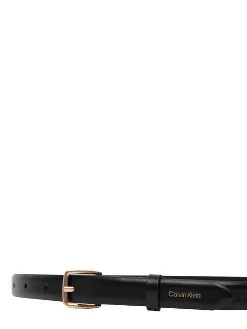 ESSENTIAL BUCKLE Leather belt black / antique light gold - Belts