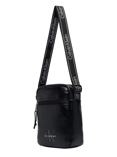 BOLD LOGO WEBBING Shoulder bag on black - Over-the-shoulder Bags for Men