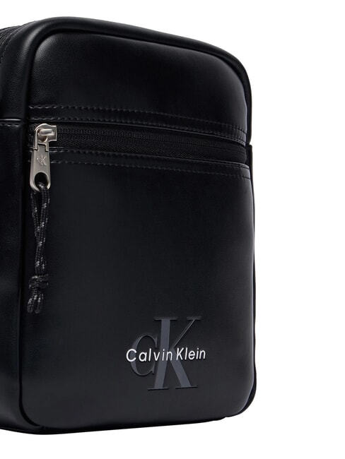 BOLD LOGO WEBBING Shoulder bag on black - Over-the-shoulder Bags for Men
