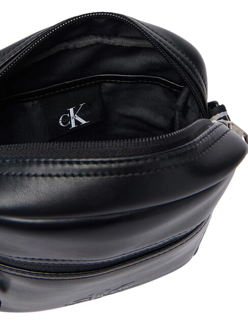 BOLD LOGO WEBBING Shoulder bag on black - Over-the-shoulder Bags for Men