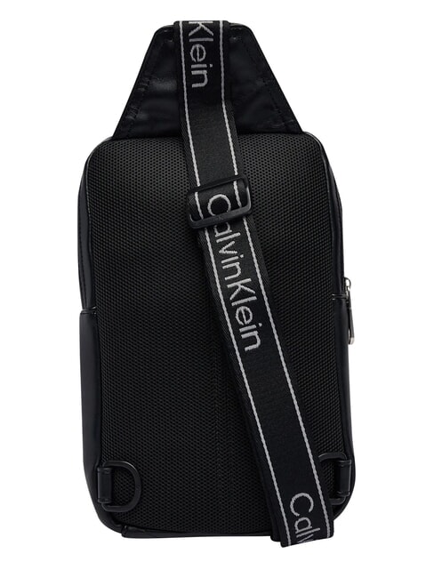 BOLD LOGO WEBBING Shoulder bag on black - Over-the-shoulder Bags for Men