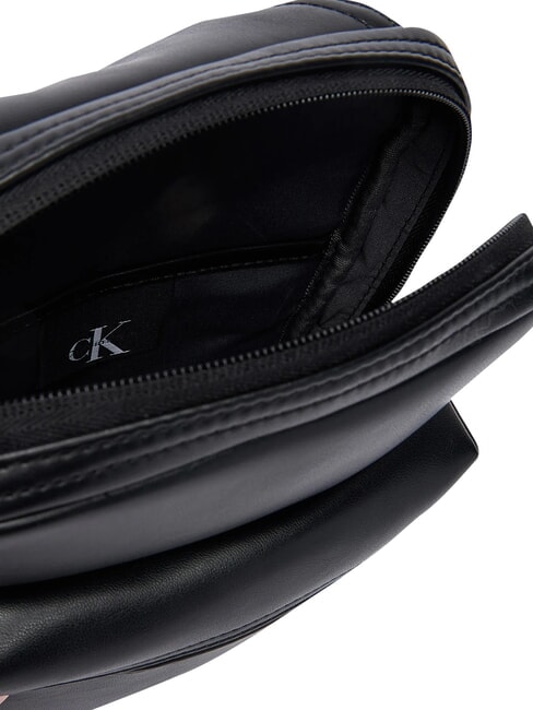 BOLD LOGO WEBBING Shoulder bag on black - Over-the-shoulder Bags for Men