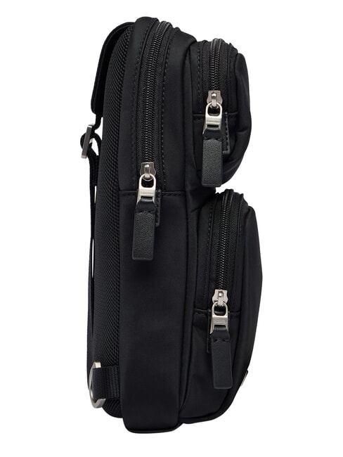 CLEAN SQUARE Shoulder bag on black - Over-the-shoulder Bags for Men