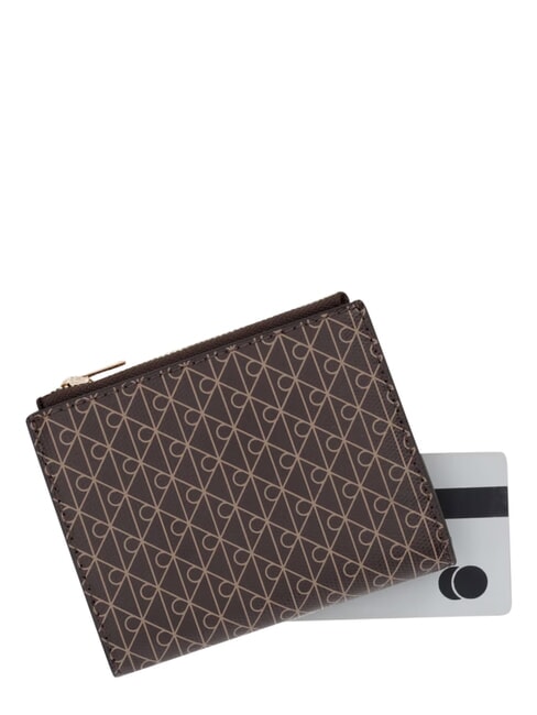 EMBLEM AOP Double zip wallet black aop - Women&rsquo;s Wallets
