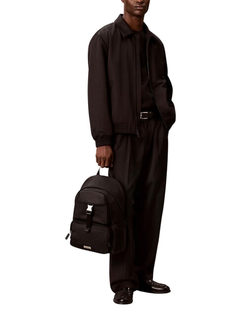 CLEAN ROUND Laptop backpack on black - Laptop backpacks