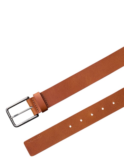 WARMTH  Leather belt ck cognac/antique silver - Belts
