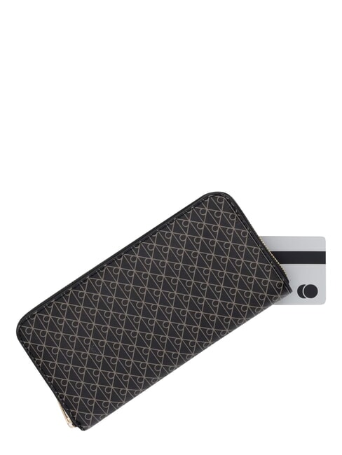 EMBLEM AOP Zip-around wallet black aop - Women&rsquo;s Wallets