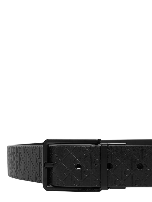 WARMTH BUCKLE Leather belt black/matte black - Belts