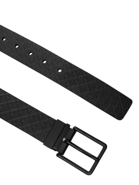 WARMTH BUCKLE Leather belt black/matte black - Belts