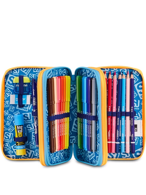 JOYFUL PINS BOY Pencil Case with School Kit BLUE PRINT - Cases and Accessories