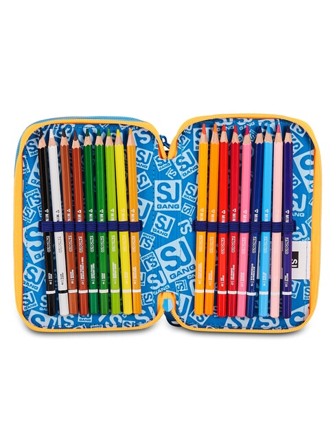 JOYFUL PINS BOY Pencil Case with School Kit BLUE PRINT - Cases and Accessories