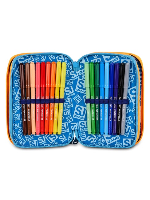 JOYFUL PINS BOY Pencil Case with School Kit BLUE PRINT - Cases and Accessories