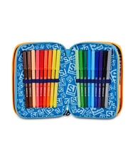 SJGANG JOYFUL PINS BOY Pencil Case with School Kit BLUE PRINT - Cases and Accessories - 4