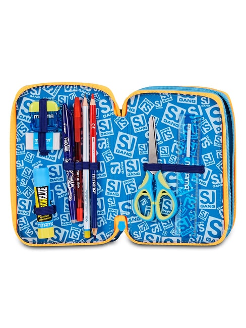 JOYFUL PINS BOY Pencil Case with School Kit BLUE PRINT - Cases and Accessories