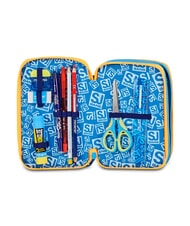 SJGANG JOYFUL PINS BOY Pencil Case with School Kit BLUE PRINT - Cases and Accessories - 5