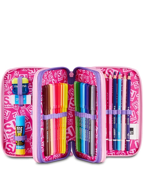 GLOWCAT Pencil Case with School Kit soft lilac - Cases and Accessories