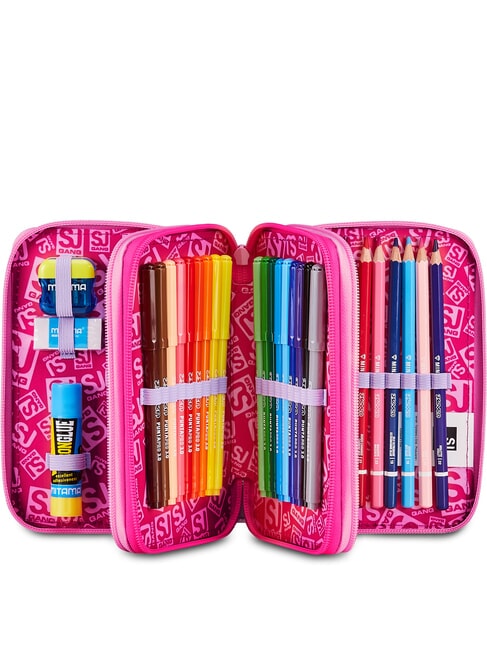 SOFT POUCH GIRL Pencil Case with School Kit pink doll - Cases and Accessories