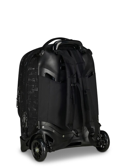 PLUG FANTASY Detachable trolley backpack black doodle - Backpack trolleys