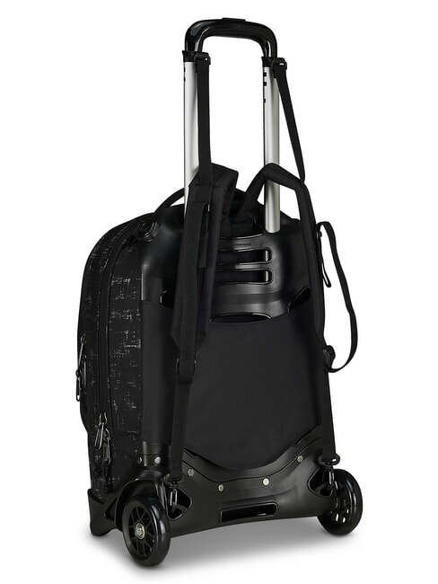 PLUG FANTASY Detachable trolley backpack black doodle - Backpack trolleys
