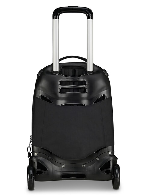 PLUG FANTASY Detachable trolley backpack black doodle - Backpack trolleys