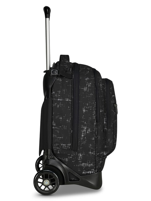 PLUG FANTASY Detachable trolley backpack black doodle - Backpack trolleys