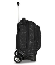 INVICTA PLUG FANTASY Detachable trolley backpack black doodle - Backpack trolleys - 5