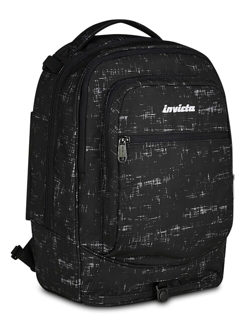 PLUG FANTASY Detachable trolley backpack black doodle - Backpack trolleys
