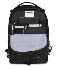 INVICTA PLUG FANTASY Detachable trolley backpack black doodle - Backpack trolleys - 7