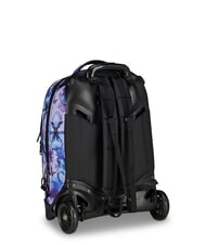 INVICTA PLUG FANTASY Detachable trolley backpack aqua flowers - Backpack trolleys - 2