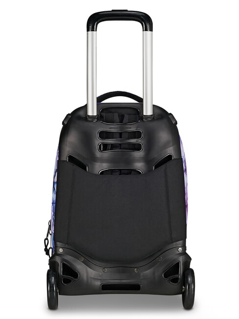 PLUG FANTASY Detachable trolley backpack aqua flowers - Backpack trolleys