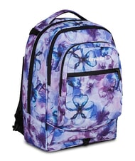 INVICTA PLUG FANTASY Detachable trolley backpack aqua flowers - Backpack trolleys - 6