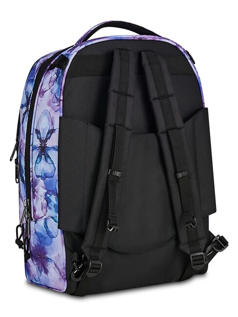 PLUG FANTASY Detachable trolley backpack aqua flowers - Backpack trolleys