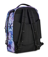 INVICTA PLUG FANTASY Detachable trolley backpack aqua flowers - Backpack trolleys - 7