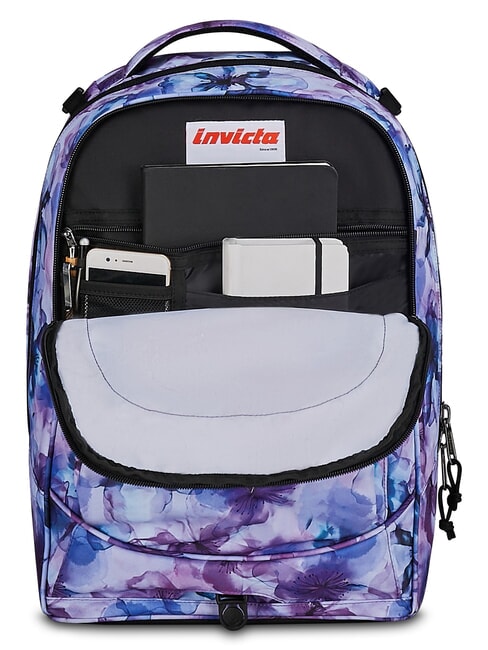 PLUG FANTASY Detachable trolley backpack aqua flowers - Backpack trolleys