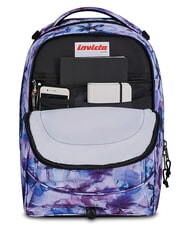 INVICTA PLUG FANTASY Detachable trolley backpack aqua flowers - Backpack trolleys - 8