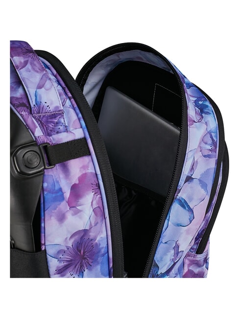 PLUG FANTASY Detachable trolley backpack aqua flowers - Backpack trolleys