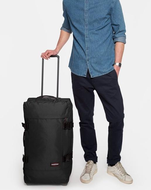 trolley case TRANVERZ M line with TSA. medium size BLACK - Semi-rigid Trolley Cases