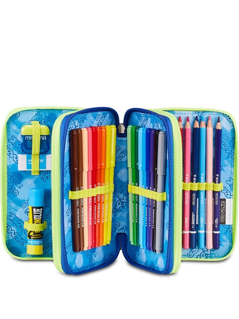BLU FUSION Pencil Case with School Kit fluffy turquoise - Cases and Accessories
